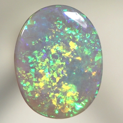 SOLID SEMI BLACK OPAL Bright sparkling orange and green